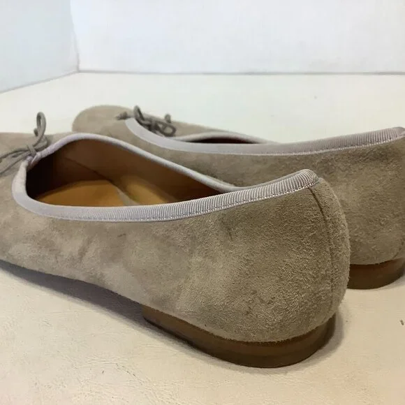 Katharine Page Suede Ballet Flats Shoes Tan Sz 38.5 Made Portugal - Picture 11 of 15